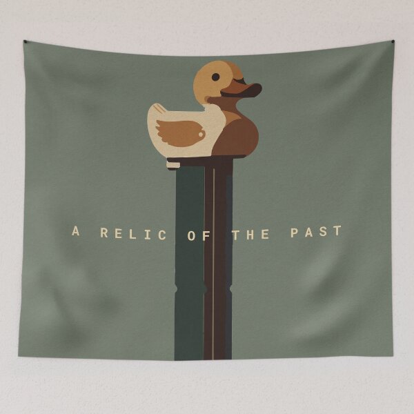 Item preview, Silo Relic Duck Minimalist Poster Sage Green Edition designed and sold by DMarquiseArt.