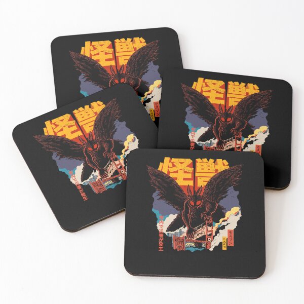 Item preview, Mothman Kaiju Over City Bridge Cryptid Horror designed and sold by cerima.
