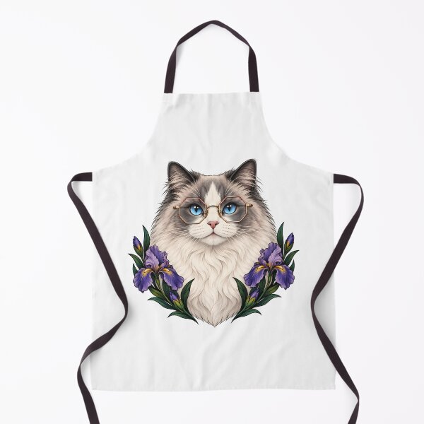 Item preview, Fluffy Ragdoll Cat with Geometric Glasses  designed and sold by Old's Cool Cat Studio.