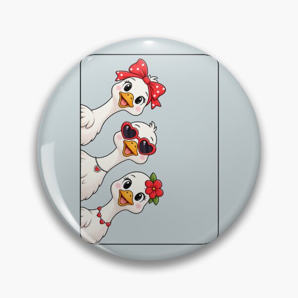 Item preview, Cute Love Goose Trio – Red Bow & Heart Sunglasses Art designed and sold by littlepiptales.