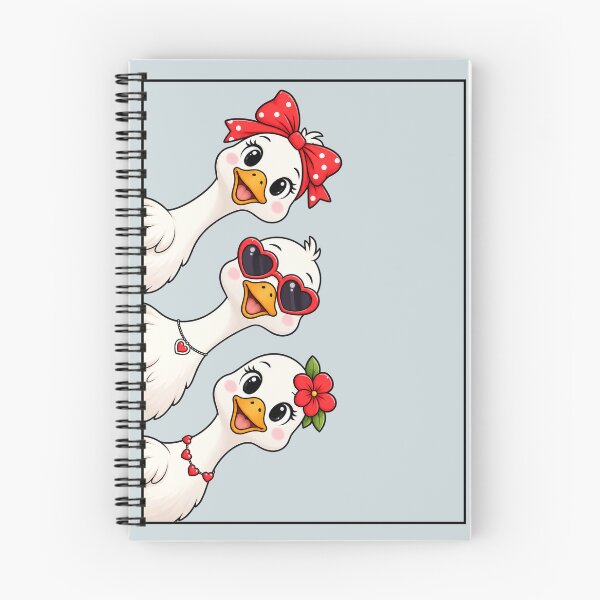 Item preview, Cute Love Goose Trio – Red Bow & Heart Sunglasses Art designed and sold by littlepiptales.