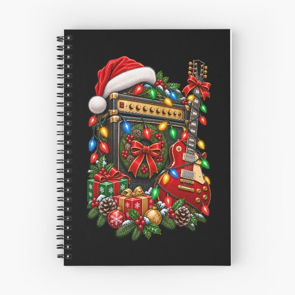 Item preview, Festive Guitar Amp and Electric Guitar Holiday Design designed and sold by RockitBaby.