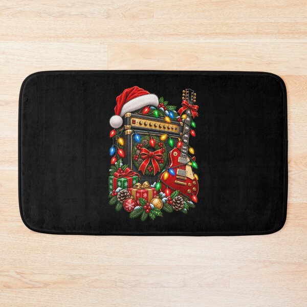Item preview, Festive Guitar Amp and Electric Guitar Holiday Design designed and sold by RockitBaby.