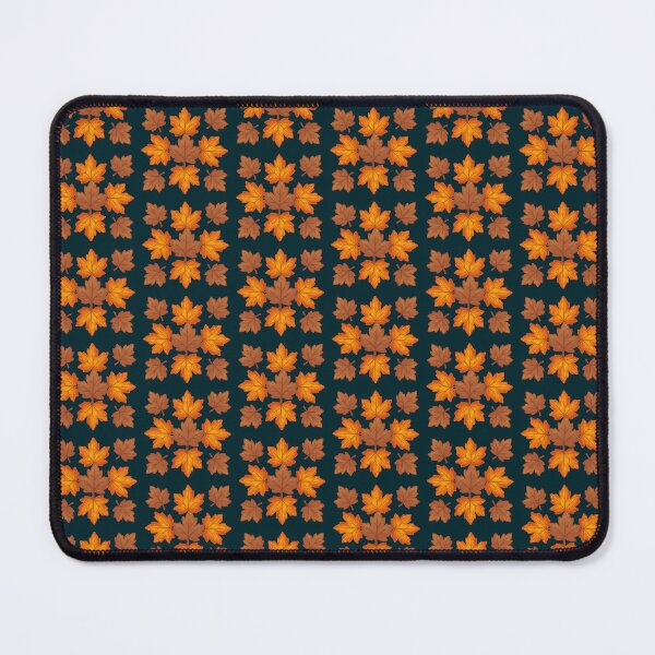 Item preview, Dark Teal Blue Background Autumn Leaves Pattern designed and sold by Jyoti Digital Artist.