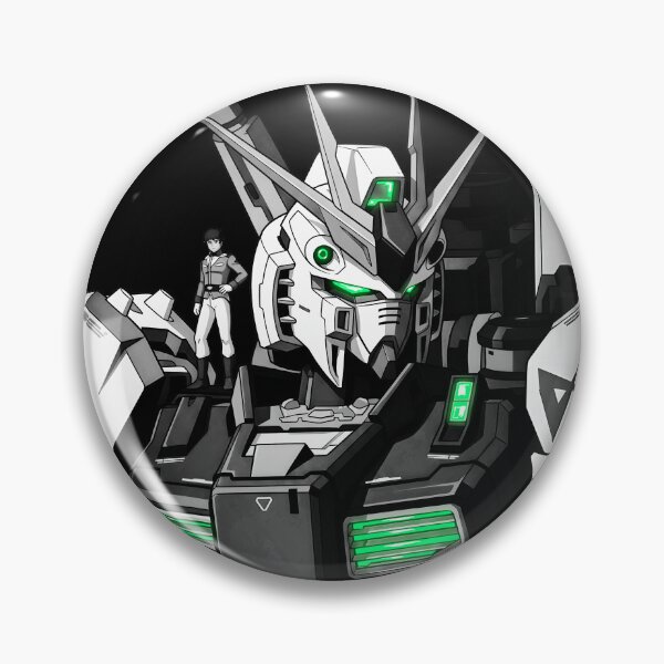 Item preview, black white colour RX-93 Nu Gundam & Amuro Ray Char's Counterattack Hero vector illustration designed and sold by sabartgunpla.