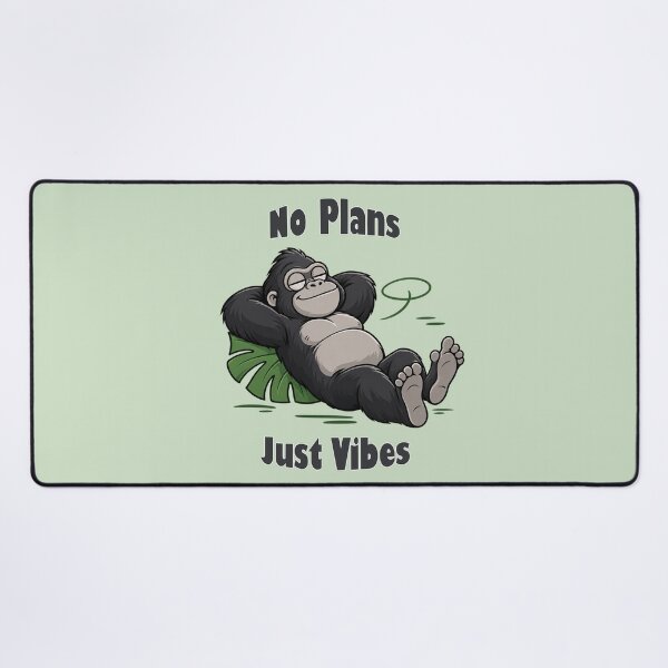 Item preview, No Plans Just Vibes Cute Gorilla On Leaf designed and sold by littlepiptales.
