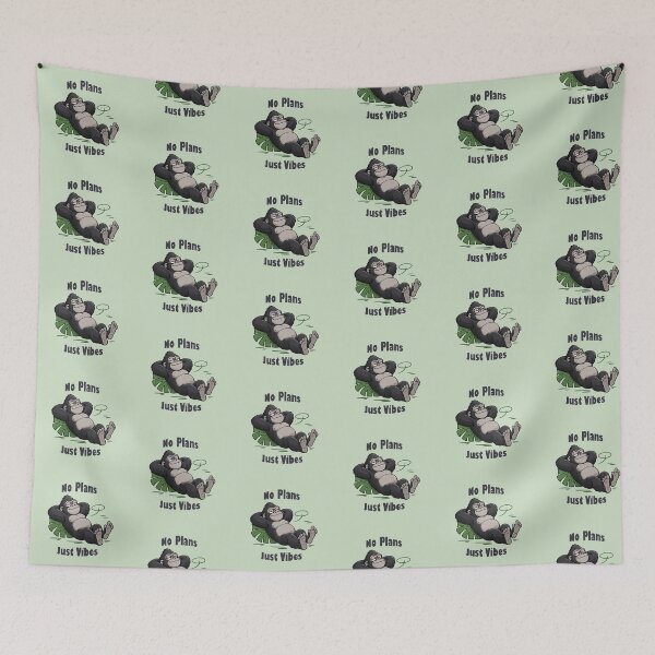 Item preview, No Plans Just Vibes Cute Gorilla On Leaf designed and sold by littlepiptales.