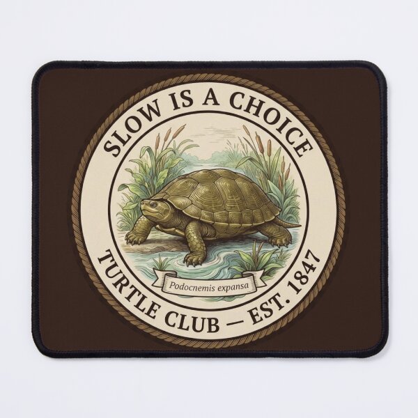 Item preview, Slow Is a Choice Turtle Humor Badge designed and sold by CalmCapy Co.