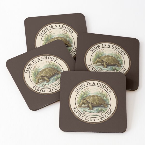 Item preview, Slow Is a Choice Turtle Humor Badge designed and sold by CalmCapy Co.