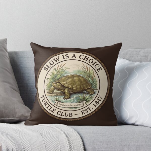 Item preview, Slow Is a Choice Turtle Humor Badge designed and sold by CalmCapy Co.