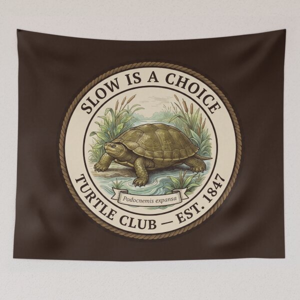 Item preview, Slow Is a Choice Turtle Humor Badge designed and sold by CalmCapy Co.