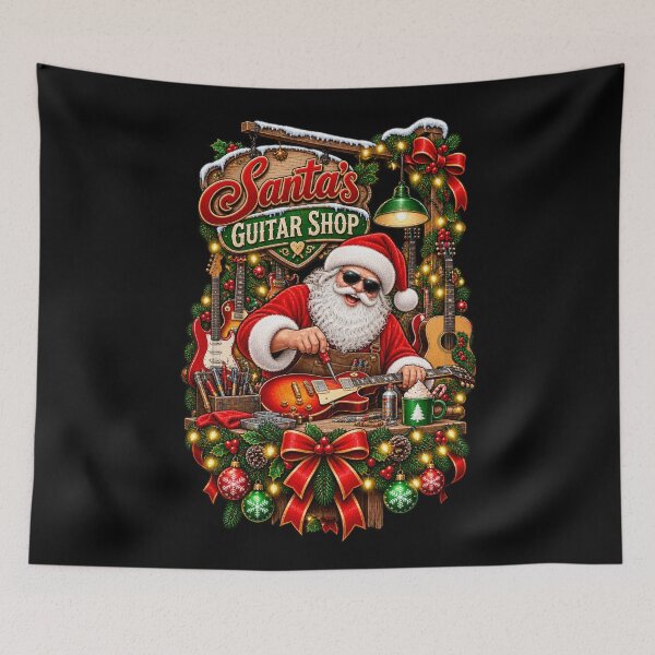 Item preview, Santa's Guitar Shop designed and sold by RockitBaby.