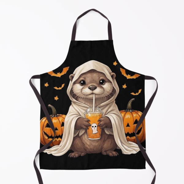 Item preview, Cute Halloween Otter Witch – Spooky Pumpkin Moon designed and sold by Anime  ⭐⭐⭐⭐⭐.