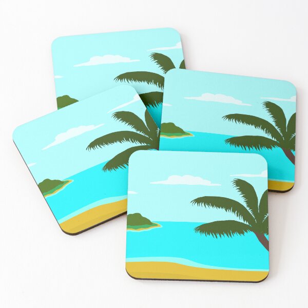 Item preview, Vibrant Tropical Island Paradise Beach Palm Tree designed and sold by ArtisticJump.