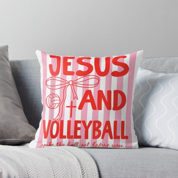 Item preview, Jesus and Volleyball Spike The Ball Pink Bow Coquette designed and sold by Crookedorbit ⭐⭐⭐⭐⭐ .