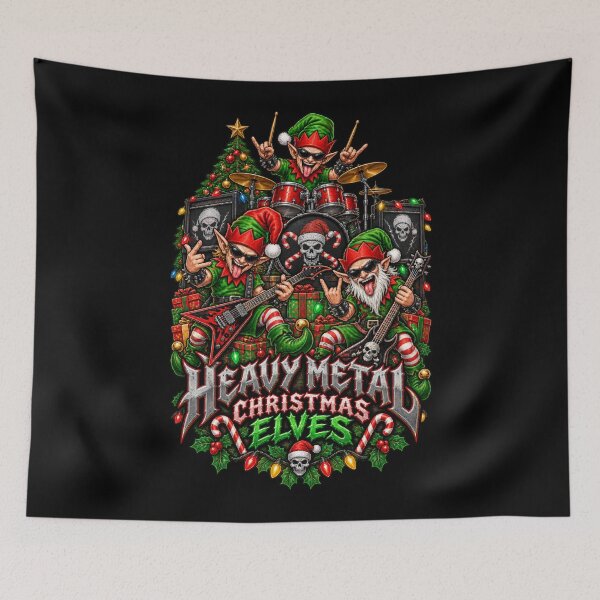 Item preview, Heavy Metal Christmas Elves designed and sold by RockitBaby.