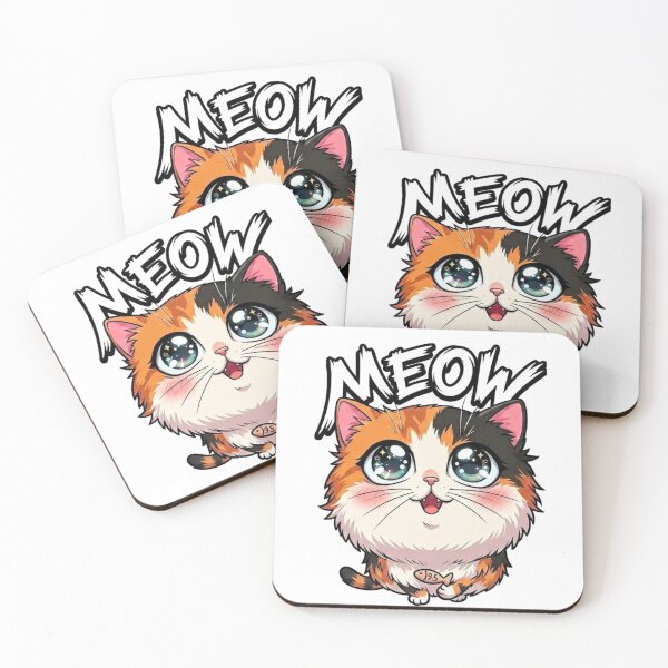 Item preview,  Meow Cute Cartoon Kitten Illustration designed and sold by HappyHarmony40.