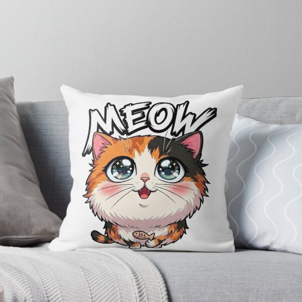 Item preview,  Meow Cute Cartoon Kitten Illustration designed and sold by HappyHarmony40.