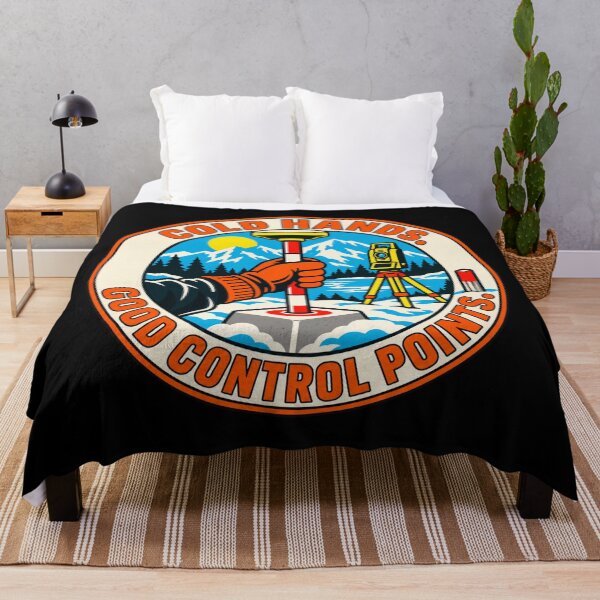 Artikelvorschau, Cold Hands Good Control Points Land Surveyor Badge entworfen und verkauft von DreamLayerStudio.
