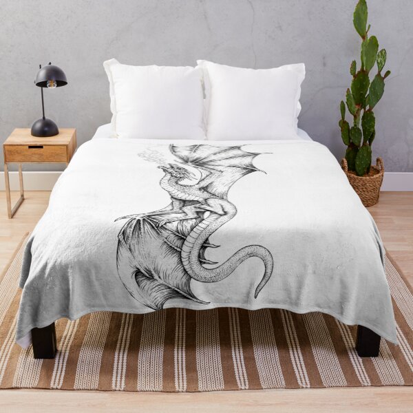 Item preview, Serpent-Tail Ascending Dragon - Vertical Ink Illustration designed and sold by DragonSerpent Ink.