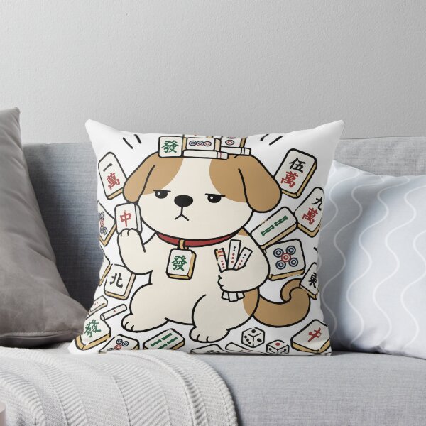 Item preview, Serious Mahjong Dog Illustration designed and sold by medicalkinoko.