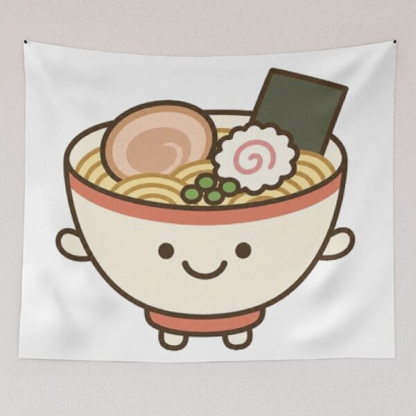 Item preview, Cute Kawaii Ramen Bowl Japanese Noodle designed and sold by vekotpu.