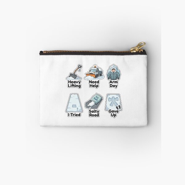 Item preview, Sarcastic Snow Shoveling Workout Sticker Pack - Winter Chore Puns designed and sold by SimpleP.