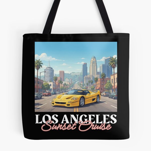 Item preview, Los Angeles Vibes Rétro Sunset Drive Supercars 90s designed and sold by Fuel-Shirts.
