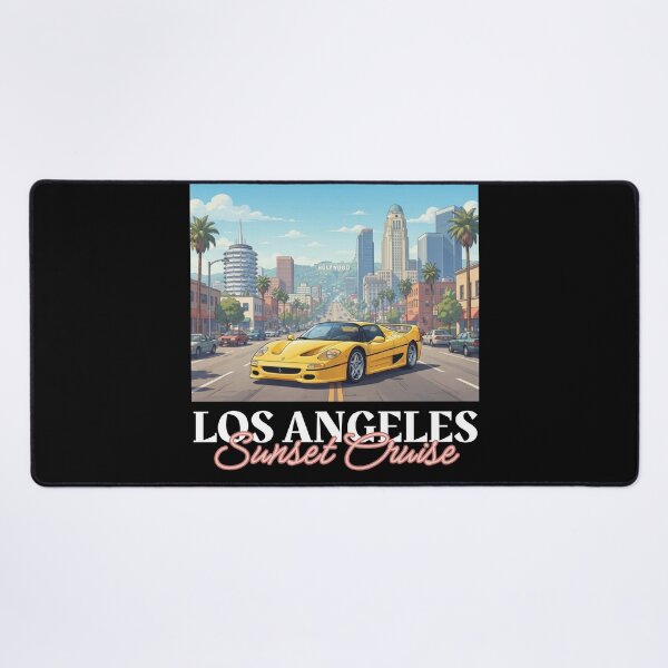 Item preview, Los Angeles Vibes Rétro Sunset Drive Supercars 90s designed and sold by Fuel-Shirts.