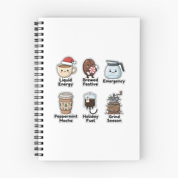 Item preview, Funny Holiday Coffee Addiction Sticker Pack - Festive Brew Puns Set designed and sold by SimpleP.