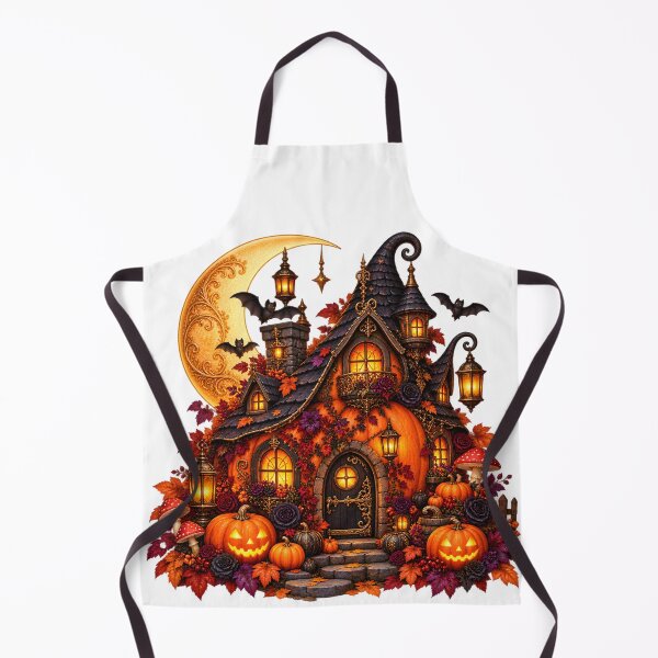 Item preview, Gothic Pumpkin Cottage – Moonlit Halloween Retreat designed and sold by Clothes With Smiling Animals Walt Gral.