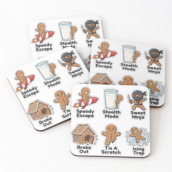 Item preview, Mischievous Gingerbread Escape Sticker Pack - Funny Bakery Puns Bundle designed and sold by SimpleP.