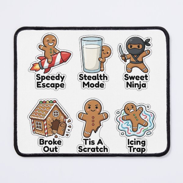 Item preview, Mischievous Gingerbread Escape Sticker Pack - Funny Bakery Puns Bundle designed and sold by SimpleP.