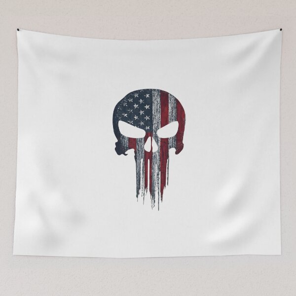 Item preview, American Flag Distressed Tactical Skull designed and sold by calicito.
