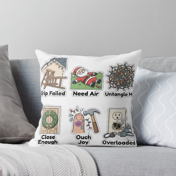 Item preview, Sarcastic Holiday Decorating Fails Sticker Pack - Funny House Decor Puns designed and sold by SimpleP.