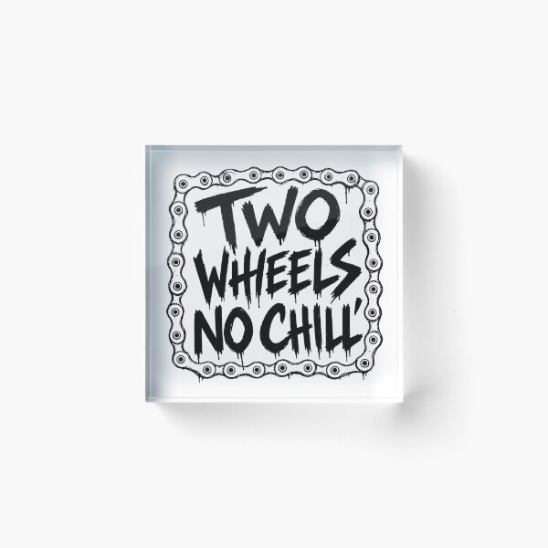 Item preview, Two Wheels No Chill MTB Punk Zine Sticker Tee Mountain Bike Trail Rider Gift designed and sold by sharifex.