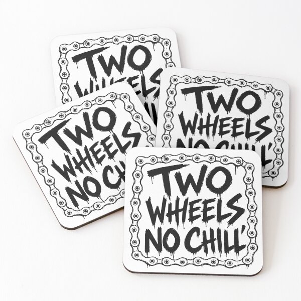 Item preview, Two Wheels No Chill MTB Punk Zine Sticker Tee Mountain Bike Trail Rider Gift designed and sold by sharifex.