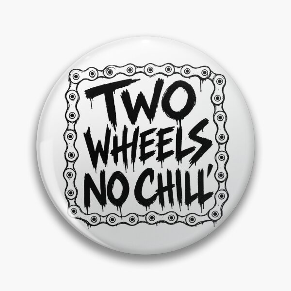 Item preview, Two Wheels No Chill MTB Punk Zine Sticker Tee Mountain Bike Trail Rider Gift designed and sold by sharifex.