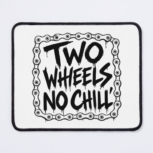 Item preview, Two Wheels No Chill MTB Punk Zine Sticker Tee Mountain Bike Trail Rider Gift designed and sold by sharifex.