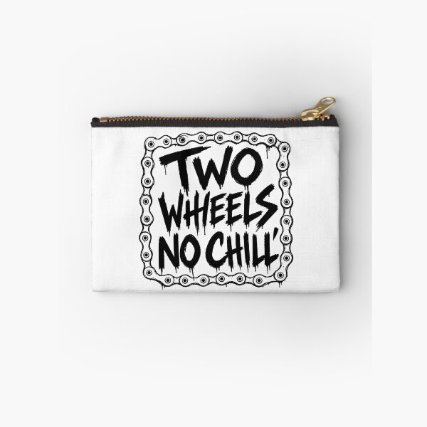 Item preview, Two Wheels No Chill MTB Punk Zine Sticker Tee Mountain Bike Trail Rider Gift designed and sold by sharifex.