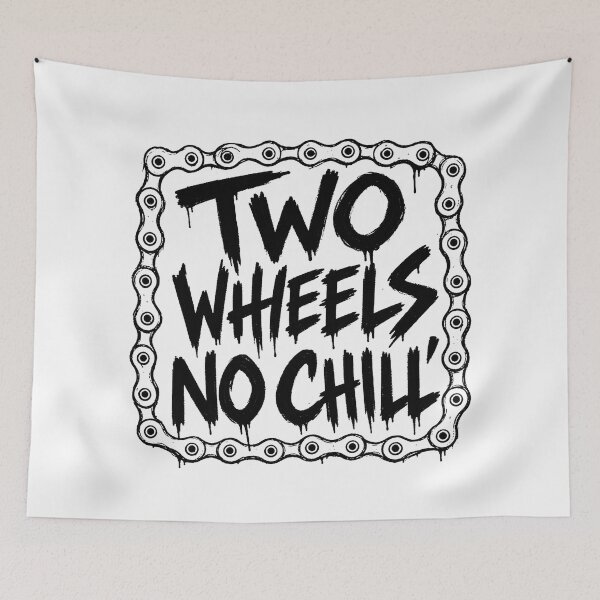 Item preview, Two Wheels No Chill MTB Punk Zine Sticker Tee Mountain Bike Trail Rider Gift designed and sold by sharifex.