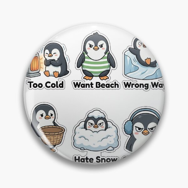 Item preview, Grumpy Penguin Anti-Winter Sticker Pack - Funny Animal Mood Puns designed and sold by SimpleP.
