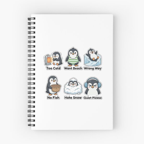 Item preview, Grumpy Penguin Anti-Winter Sticker Pack - Funny Animal Mood Puns designed and sold by SimpleP.