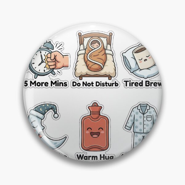 Item preview, Relatable Winter Sleepyhead Sticker Pack - Lazy Morning Puns Set designed and sold by SimpleP.