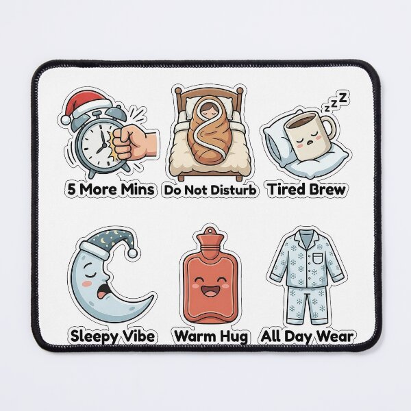 Item preview, Relatable Winter Sleepyhead Sticker Pack - Lazy Morning Puns Set designed and sold by SimpleP.
