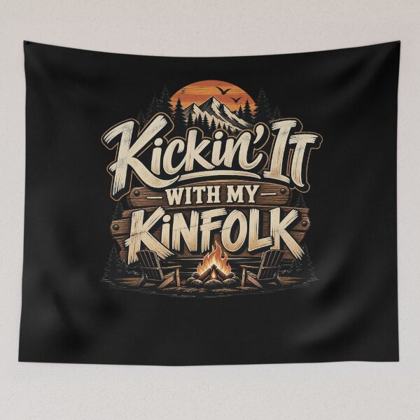 Item preview, Kickin' It With My Kinfolk Family Camping Outdoor Mountains designed and sold by drawwiika+44.