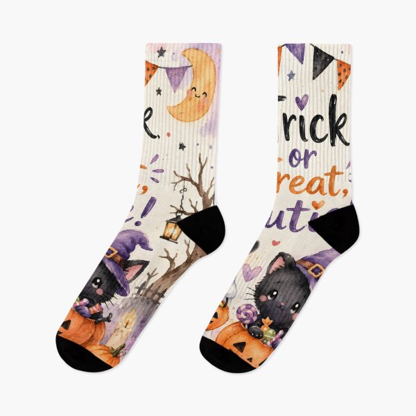 Item preview, Trick or Treat Cutie – Kawaii Ghost and Black Cat Halloween designed and sold by blankTeeShirt.
