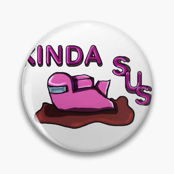 Item preview, Kinda Sus Pink Cute Suspicious Character Illustration designed and sold by Kn0xX.