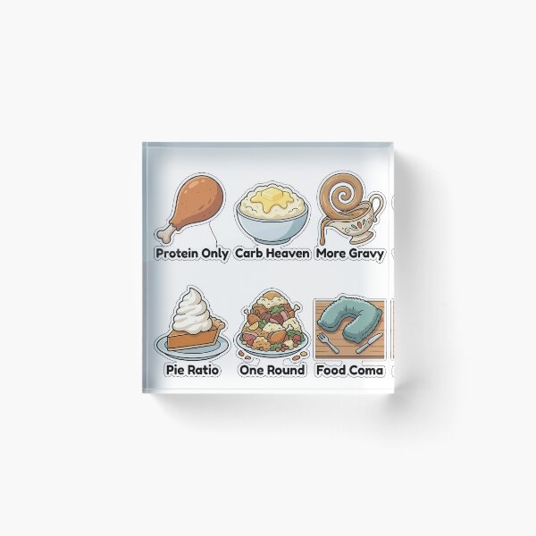 Item preview, Sarcastic Christmas Feast & Calorie Sticker Pack - Food Coma Puns Collection designed and sold by SimpleP.