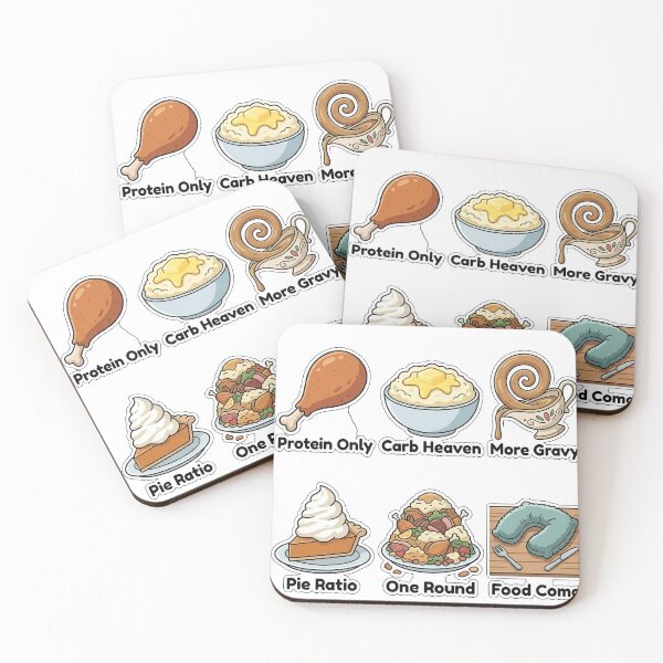 Item preview, Sarcastic Christmas Feast & Calorie Sticker Pack - Food Coma Puns Collection designed and sold by SimpleP.